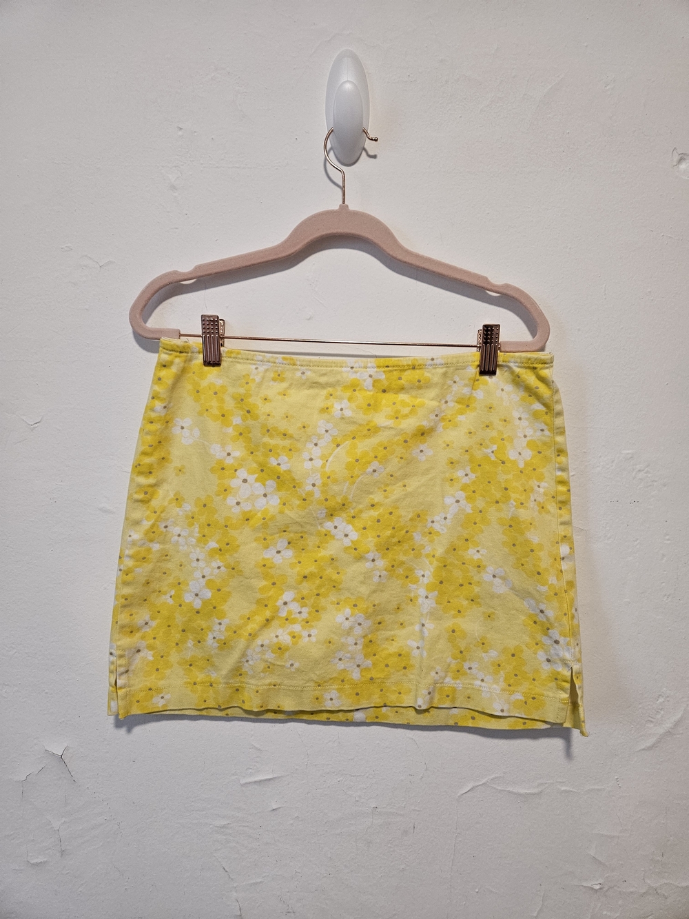 Lucy Love Yellow Floral Mini Skirt M